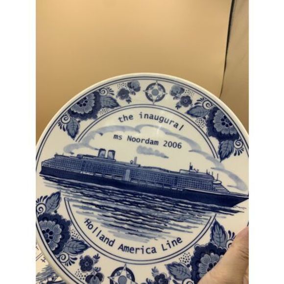 Holland America Line Cruise Ship Dinner Plates Custom Design Set of Four - Picture 7 of 11